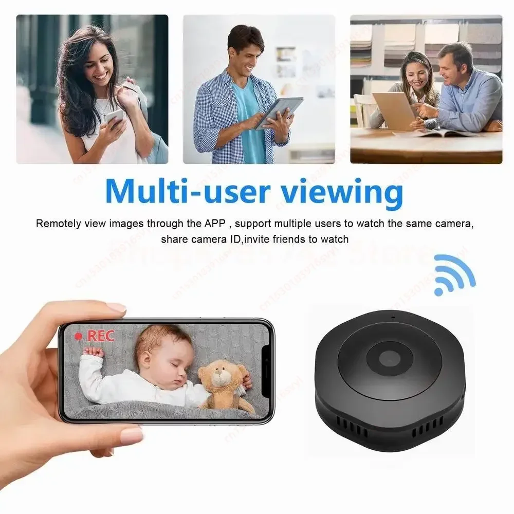 Imagem -02 - Micro Filmadora Invisível Portátil com Visão Noturna para Casa Inteligente Mini Webcam ip Vigilância Remota Wi-fi 4k 1080p hd Espia Cam