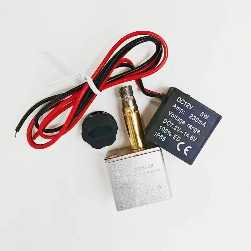2V025-06 G1/8 Normally Closed NC Air Water Oil Solenoid Valve Coil Led 2 Port 2 Ways AC110V 220V 380V 12V 24V DC 2V025