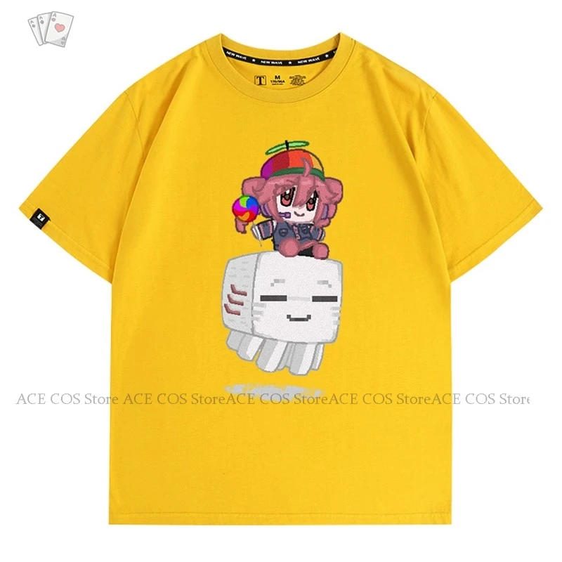 

Kasane Teto Pattern Fans Call Футболка Аниме Игра iDOL Vtuber Diva Одежда Doujin Милый топ с героями мультфильмов Унисекс Ежедневный Ita