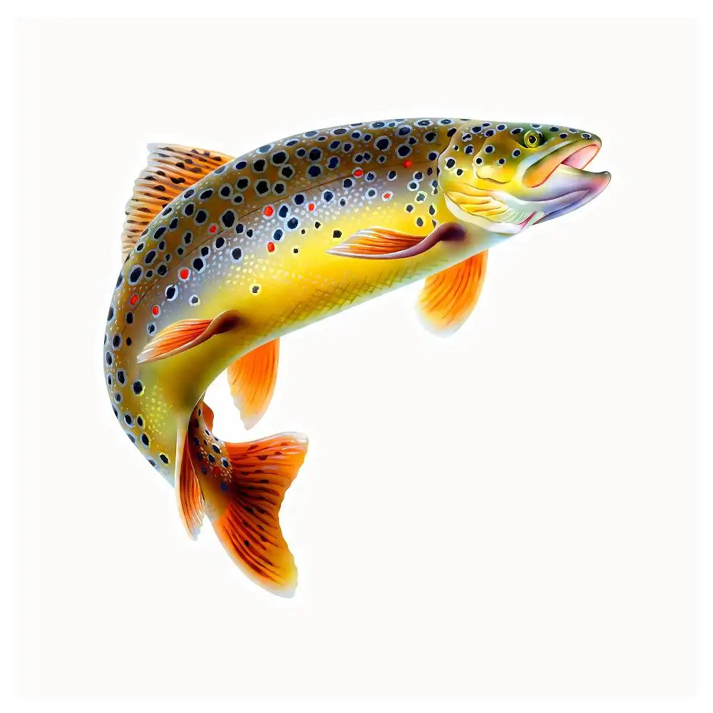 Brown Trout Fish Waterproof Stickers For Decorating Car Windows Motorcycles And Computers.