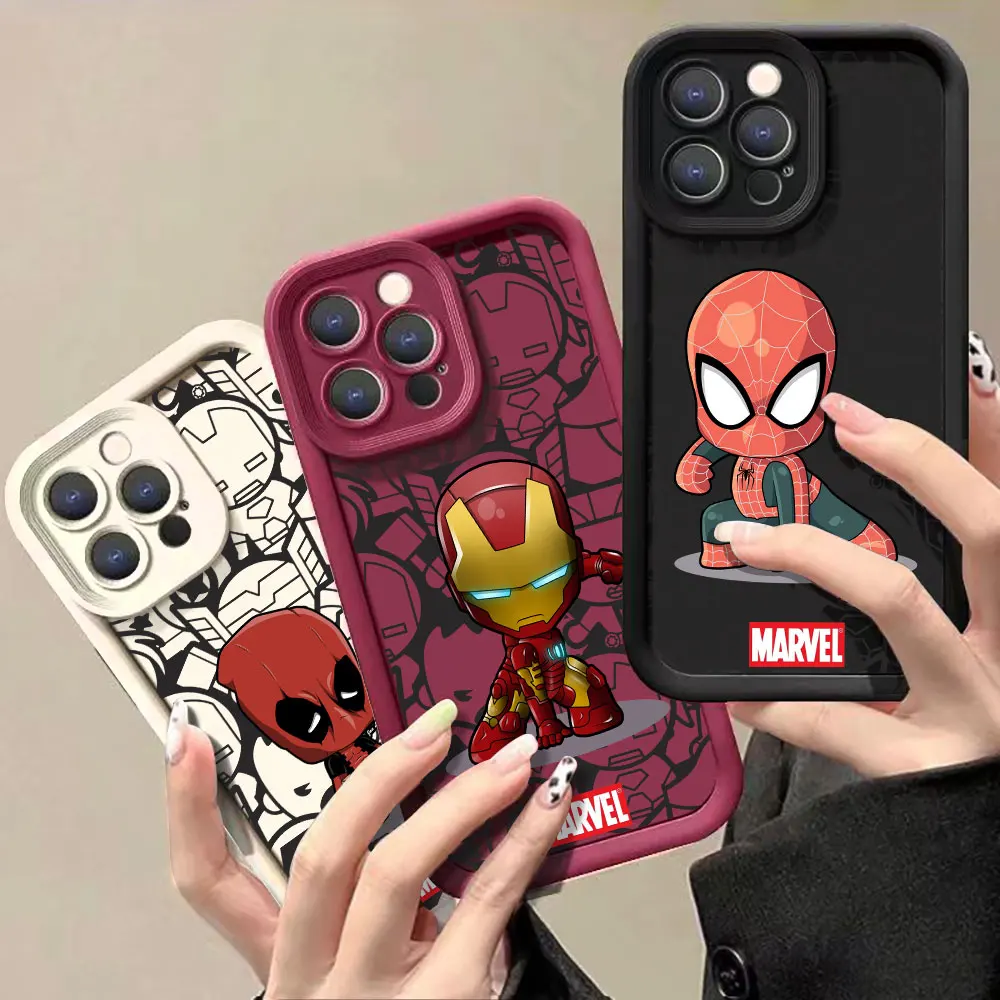 

SpiderMan Deadpool Iron Man Case For Xiaomi Redmi 14 12 12T 12C 11 10 10C 9T K50 K40 Pro Poco M6 X5 X4 X3 F5 F4 F3 GT Nfc Cover