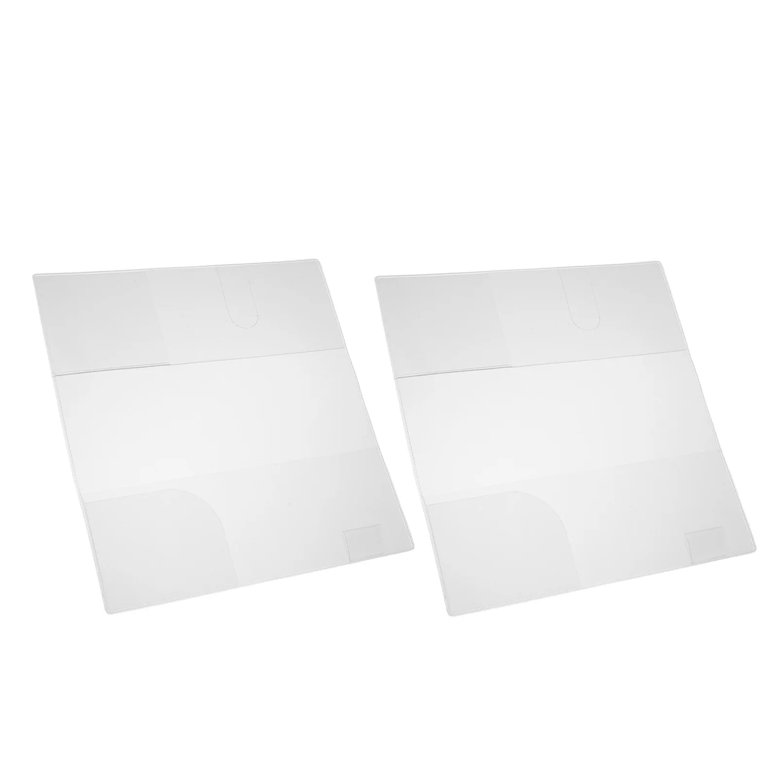 

2Pcs Transparent Book Cover: 48K Waterproof Notebook Protector Clear Plastic Sleeve for School Study Travel Document Protection