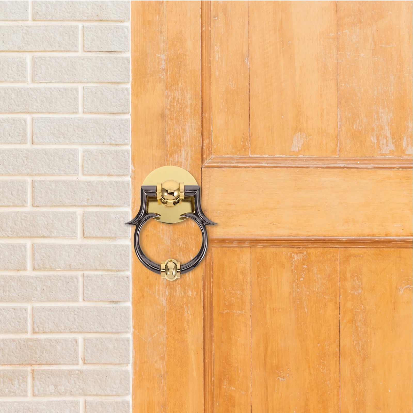 

1pc Sleek Zinc Alloy Door Knocker Retro European Style Decorative Front Gate Entry Pull Handle Security Ornament Welcome Ring