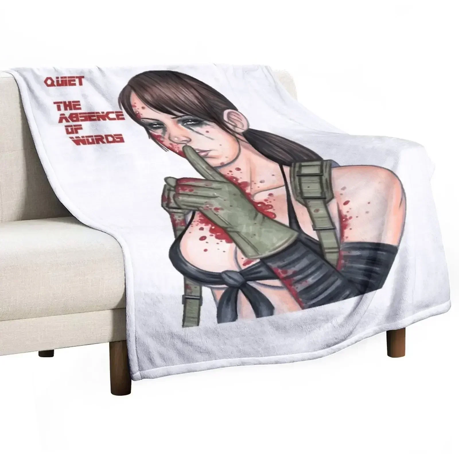 

Metal Gear Solid Quiet Throw Blanket Soft wednesday Multi-Purpose Blankets Sofas Of Decoration Blankets