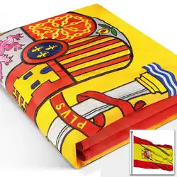 Embroidered Spain Flag Double Side Waterproof Nylon Brass Grommets Home Garden Hanging Flying Spanish National Flags And Banners
