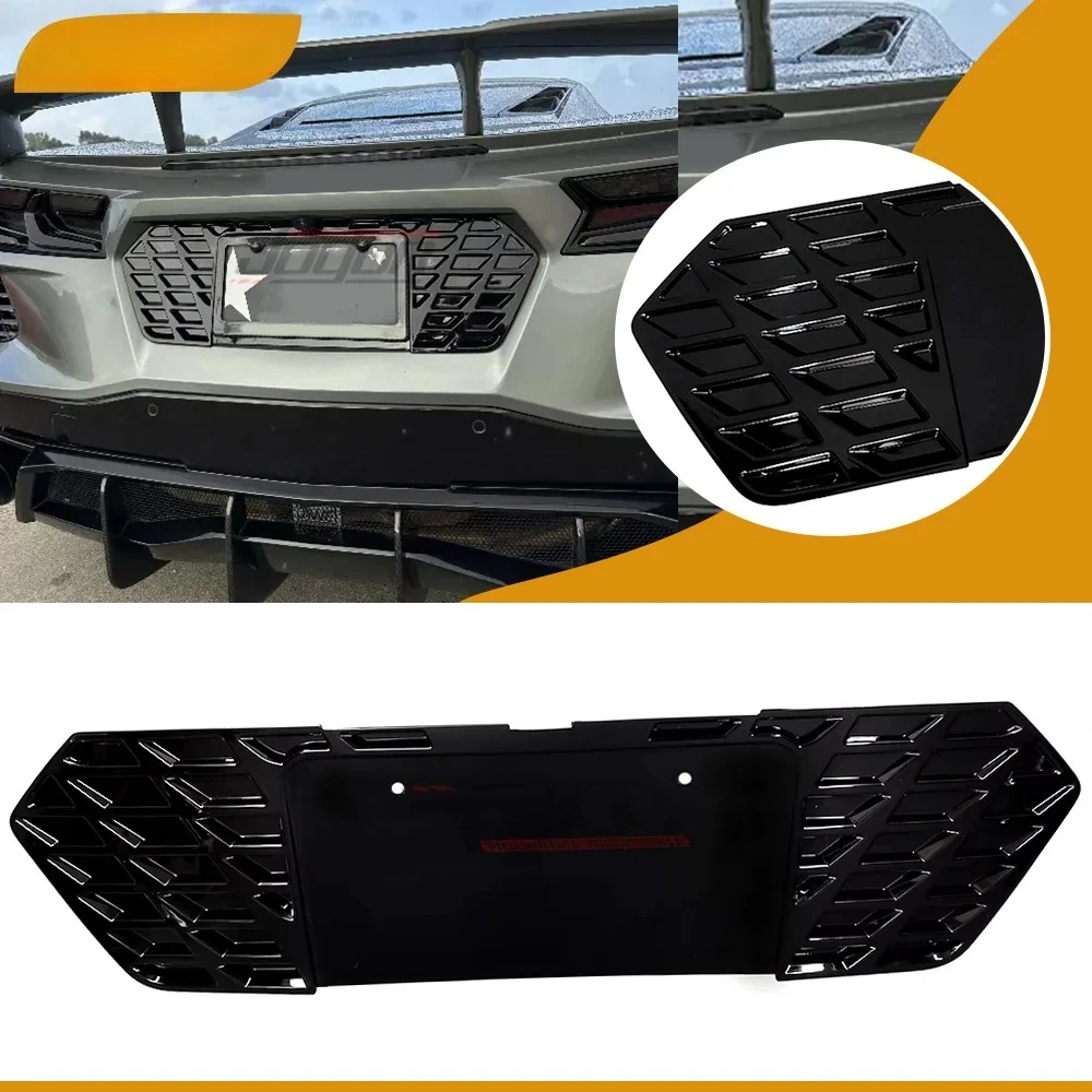 License Plate Holder Panel Cover Exterior Accessories For Corvette C8 Z51 Stingray Coupe HTC 3LT 2020-2025 ABS Body Kits