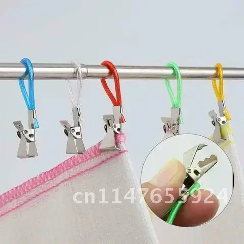 

5 Pieces of Towel Hanging Clips Hooks Clip Loops Hand Towel Hangers Clothes Pegs Hanging Household Kitchen Bathroom Organizer