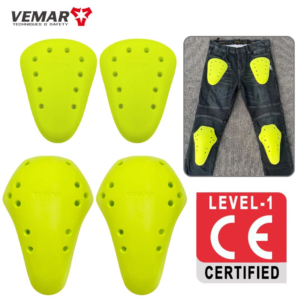 CE Certified 1 Knee Hip Protector Built-in Motorcycle Pants Jeans Insert Protective Gear Motorbike Trousers Riding Kneepad Guard