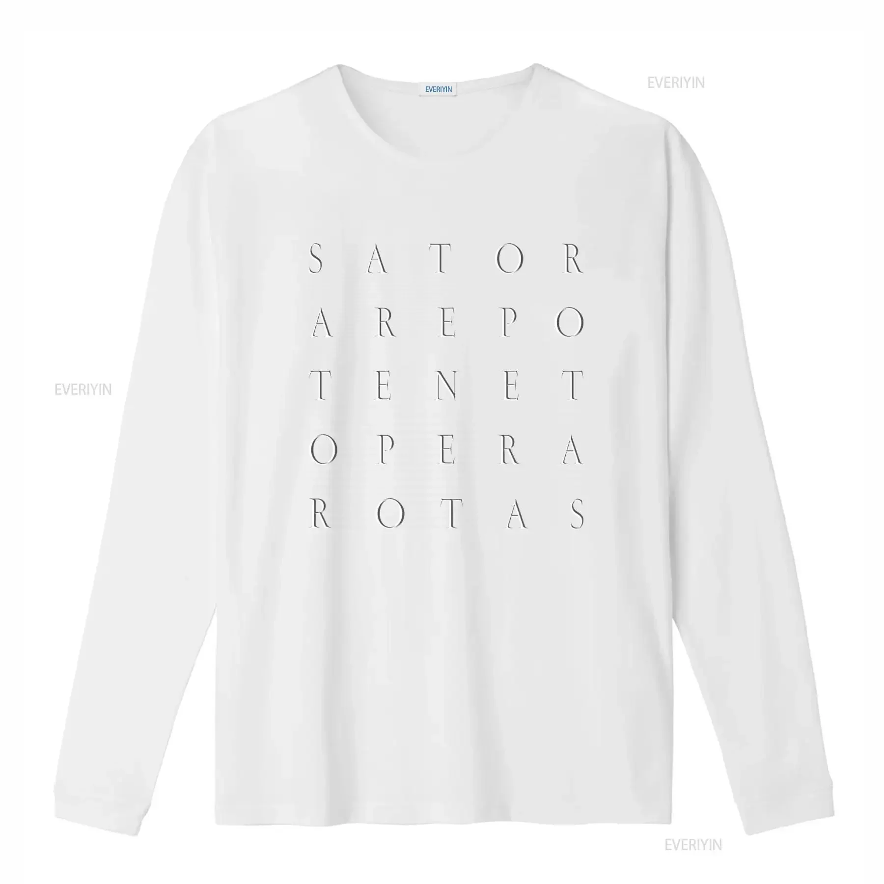 Sator Magic Square Print T Shirt for Men Stylish  vintage Washed fashion Casual Soft Unisex graphic Breathable streetwear - view 4