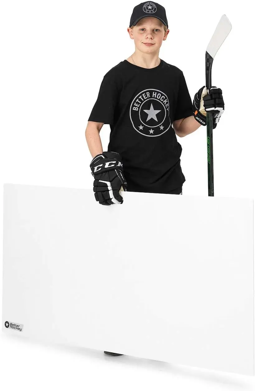 Professional Quality Sports Training Aid for Shooting, Passing and Stickhandling - Synthetic Ice Mat Simulates Real Ice Feel