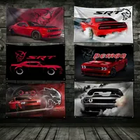 3x5 Ft Hellcat DodgeS Challenger SRT Flag Polyester Digital Printing Banner For Garage or Out door Decoration