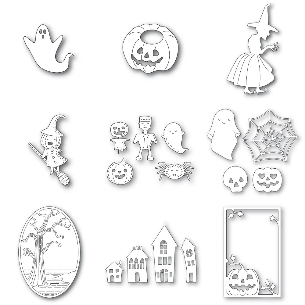 New Sept 2022 Halloween Poppy Metal Cutting Dies DIY Scrapbooking Photo Album Decorative Embossing PaperCard Crafts Die