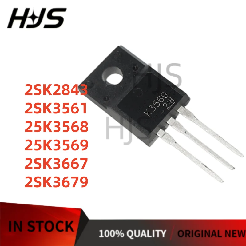 10PCS New 2SK2843 2SK3561 2SK3568 2SK3569 2SK3679 2SK3667 K2843 K3561 K3568 K3569 K3679 K3667 TO-220F MOS Transistor