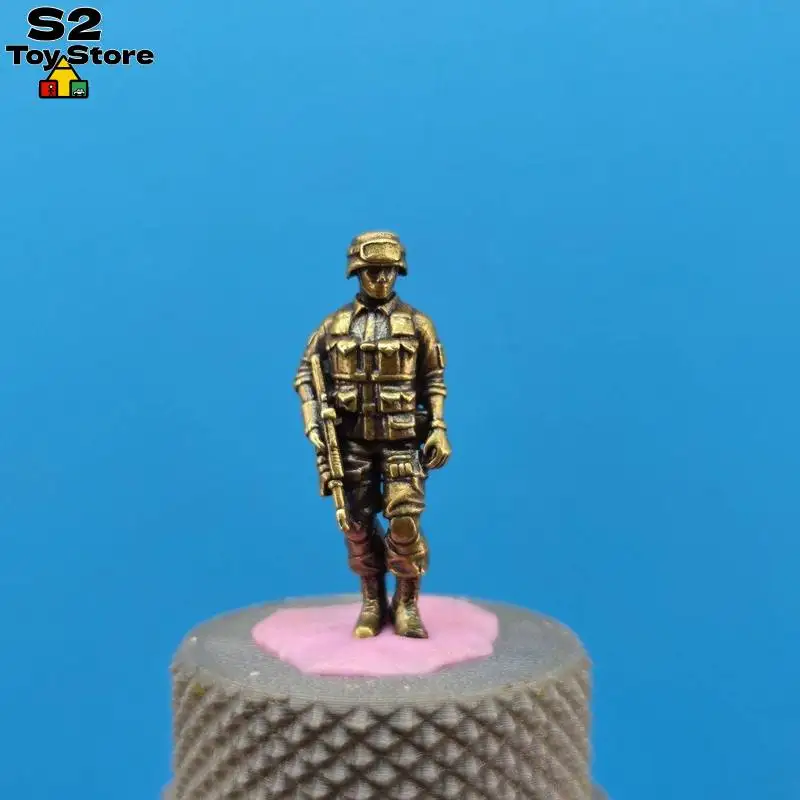 Solid Brass Military Miniature Modern Special Forces SWAT Figure Handcrafted Micro-Scale Model for Adult Collectors & Display