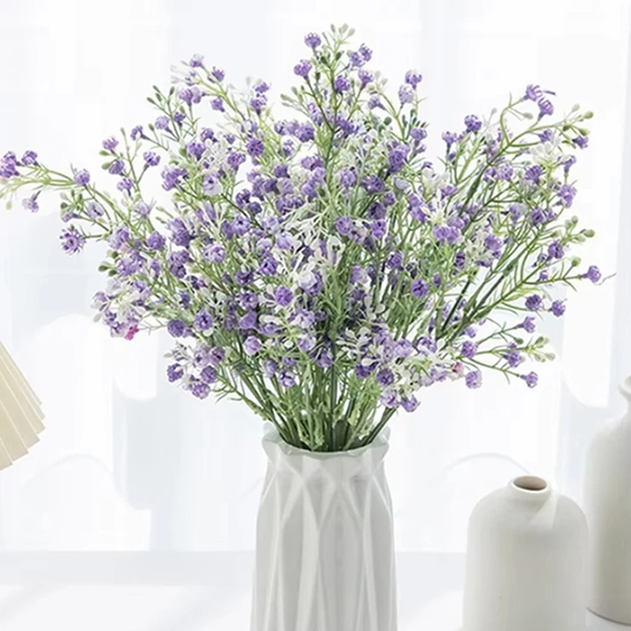 

10pcs Artificial Flowers Plants Gypsophila Wedding Bridal Bouquets Home Delicate Vase Filler Garden Party Photography Prop Decor
