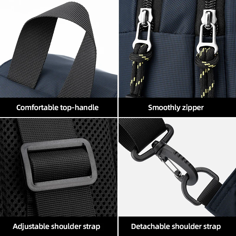 Men Waist Packs Chest Bags with Phone Pocket Multi-Pocket Work Sling Pouch Large Capacity Messenger Bag Stylish Shoulder Daypack