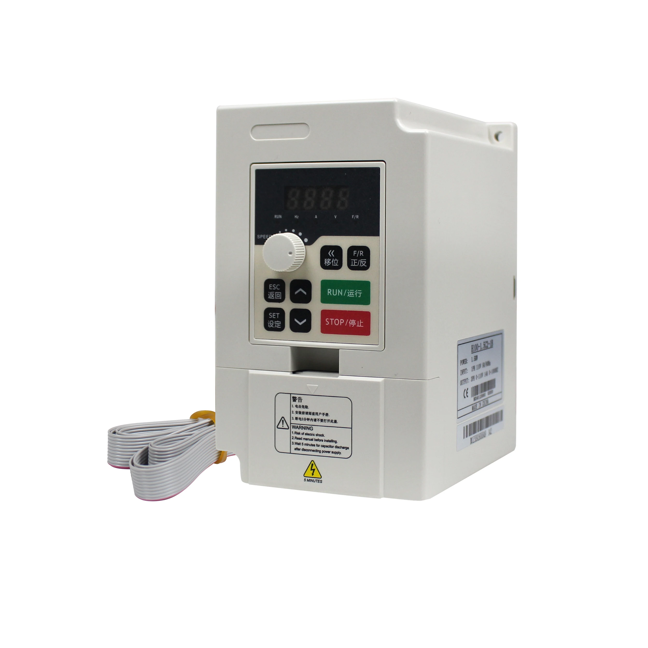 1.5KW Single Phase 110V Input Three Phase 110V Output VFD Variable Frequency Drive Inverter For CNC Spindle Router Motor Speed Control