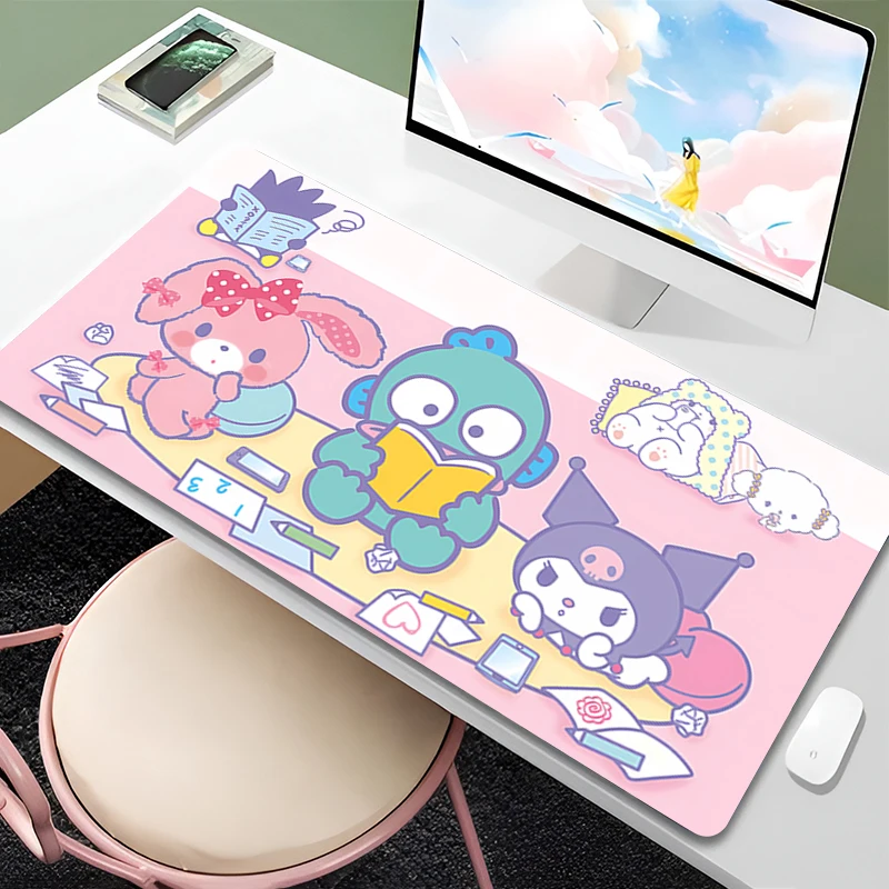 Mouse Pad Hangyodon Kulomi Non-Slip Rubber Edge locking mousepads Game play mats notebook computer Sanrio Cute Home Decor