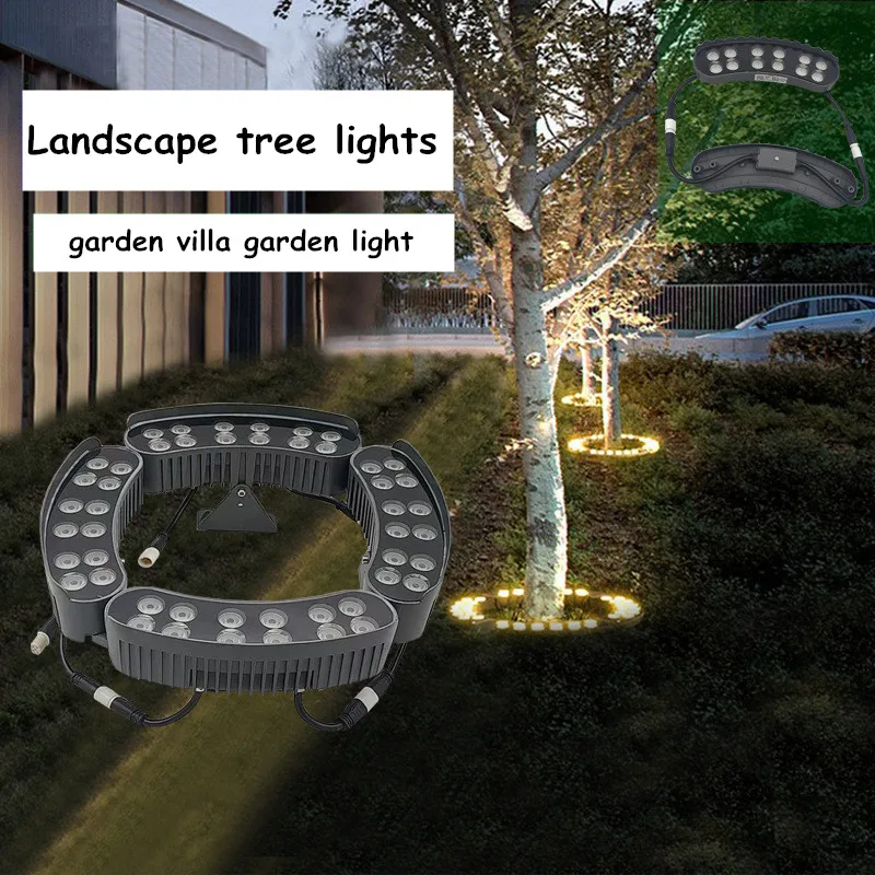 splicing Tree Light Led Spotlight Garden Villa Patio Landscape Lights Outdoor Waterproof Lighting Ring Lamp Post DC24V AC220V