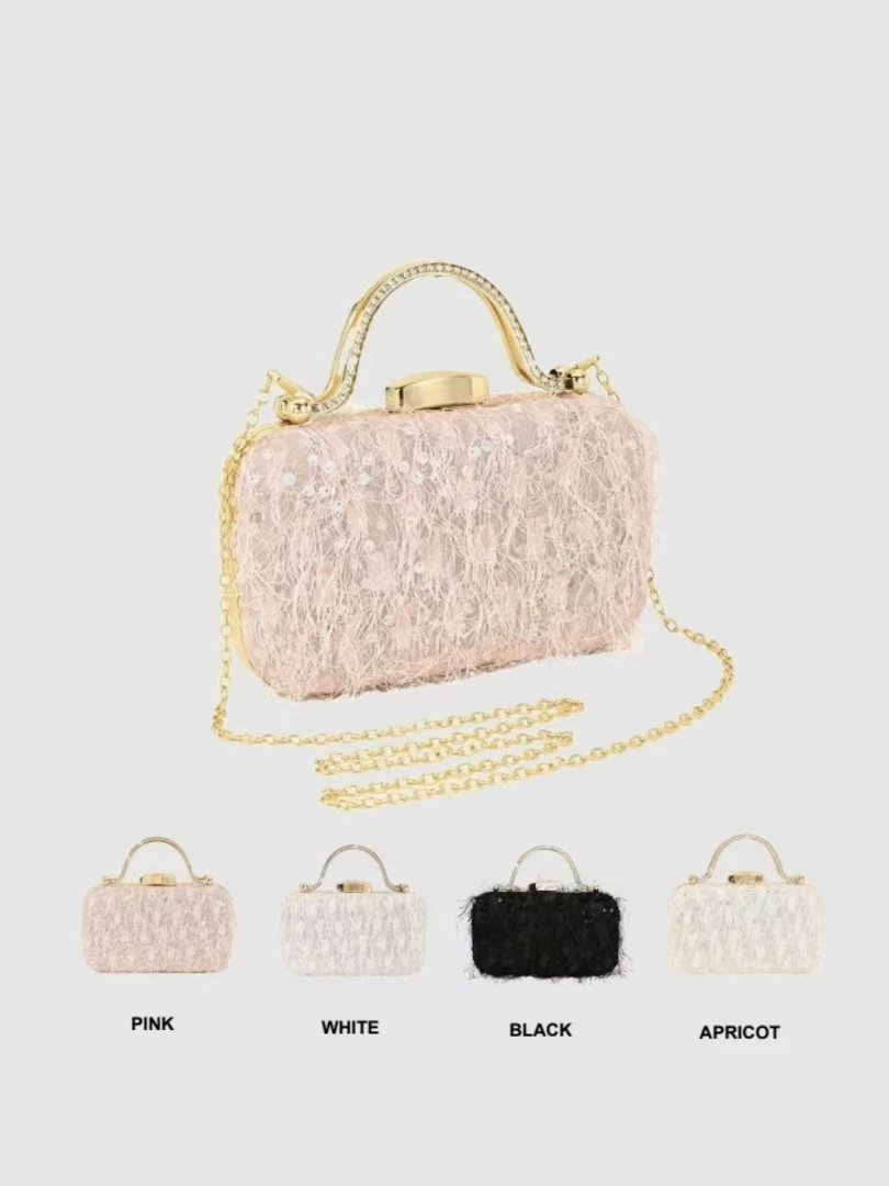 

Женский вечерний клатч с бахромой, плюшевая вечерняя сумка, вмещает телефон и косметика, подходит для вечеринок, свадеб, выпускных вечеров