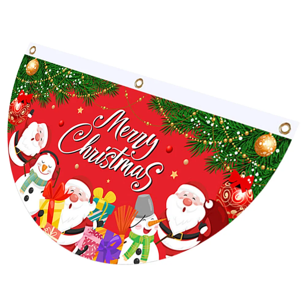 Christmas Decoration Hanging Flags Christmas Outdoor Buntings for Party Garden Flag Bunting Deck Porch Holiday Festive