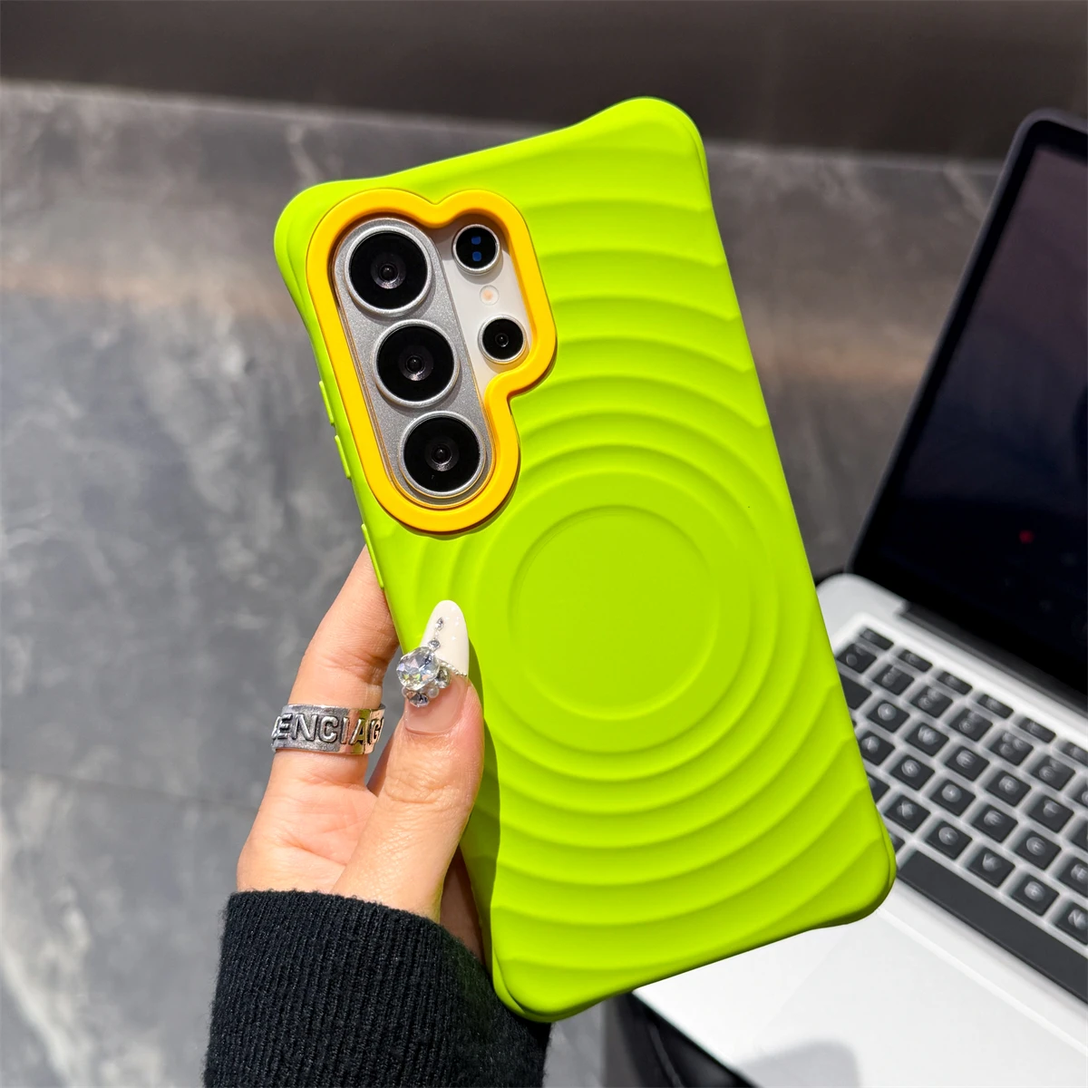 Cute Color Collision Rippling Silicon Case for Samsung Galaxy S26 Ultra A16 A26 A17 A36 A56 A07 A08 A27 A37 A57 Shockproof Cover