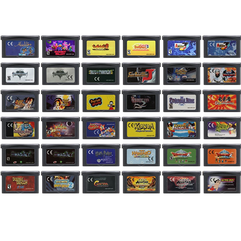 32 Bit Video Games Cartridge GBA Game Console Card Dragon Quest Double Dragon Kingdom Hearts Ninja Cop for Fans Gift