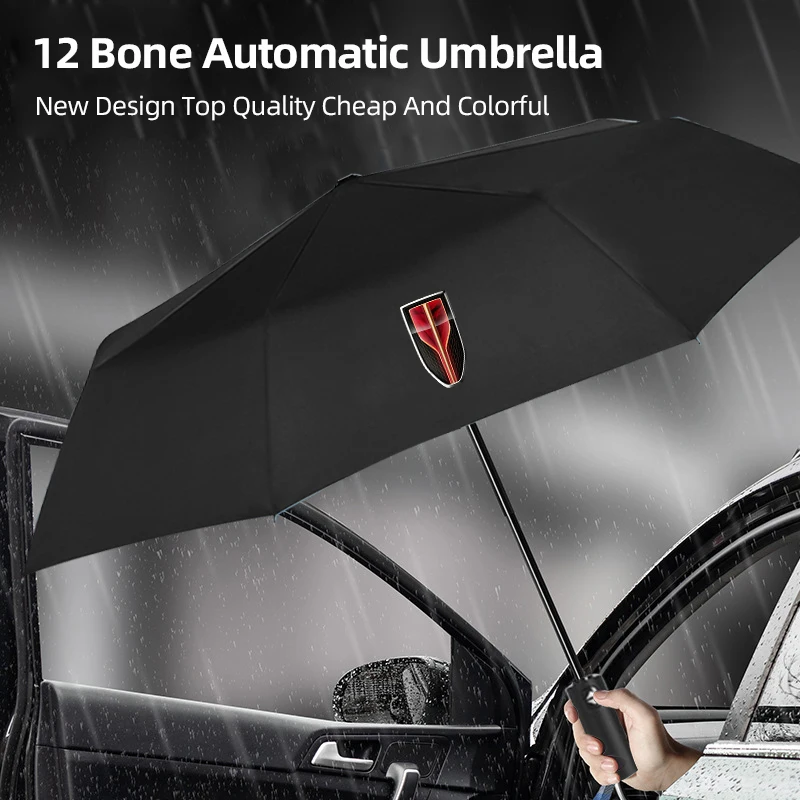 Car Folding Umbrella Fully Automatic Anti-UV Umbrellas For Hongqi HS5 H5 H9 E-QH5 HS7 E-HS9 H7 E-HS3 Auto Styling Accessories