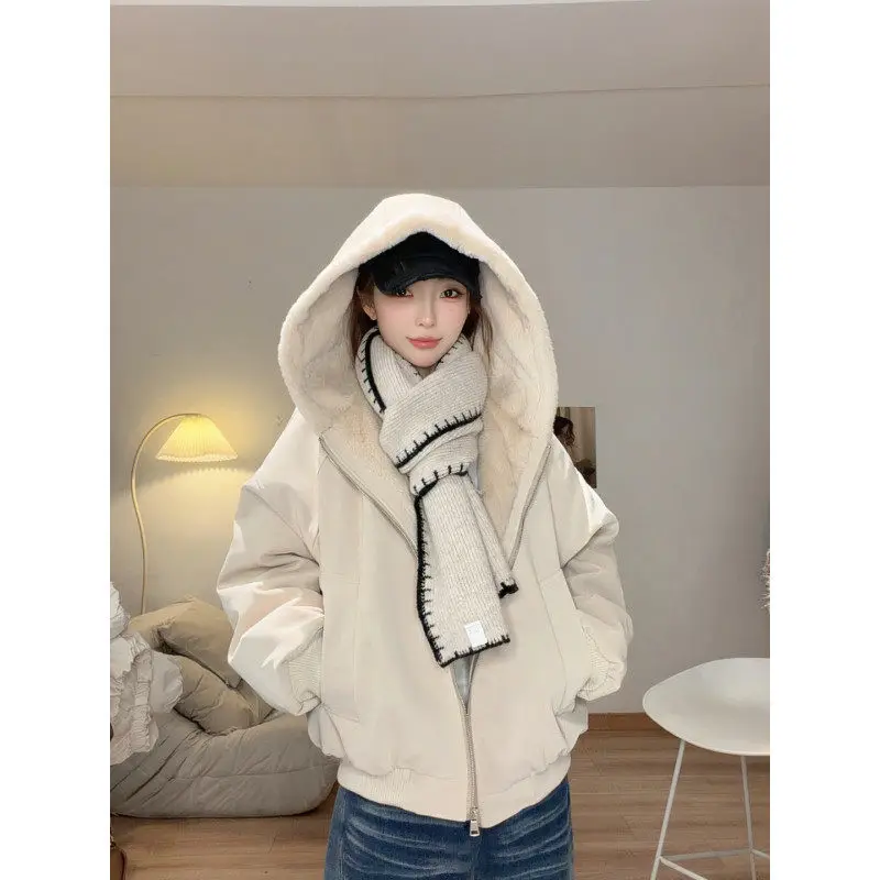 

Cleanfit American Sle Hooded eepskin Cotton Jaet Men Women Winter New Faion Thiened Polyester Fiber Zipper Closure ...