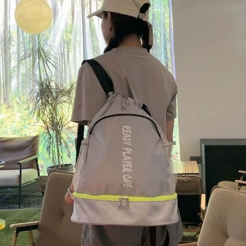 

Waterproof Swimming Backpack Shoe Pocket Large Capacity Sport Drawstring Bag Lightweight Adjustable Straps Fitness Bag Travel