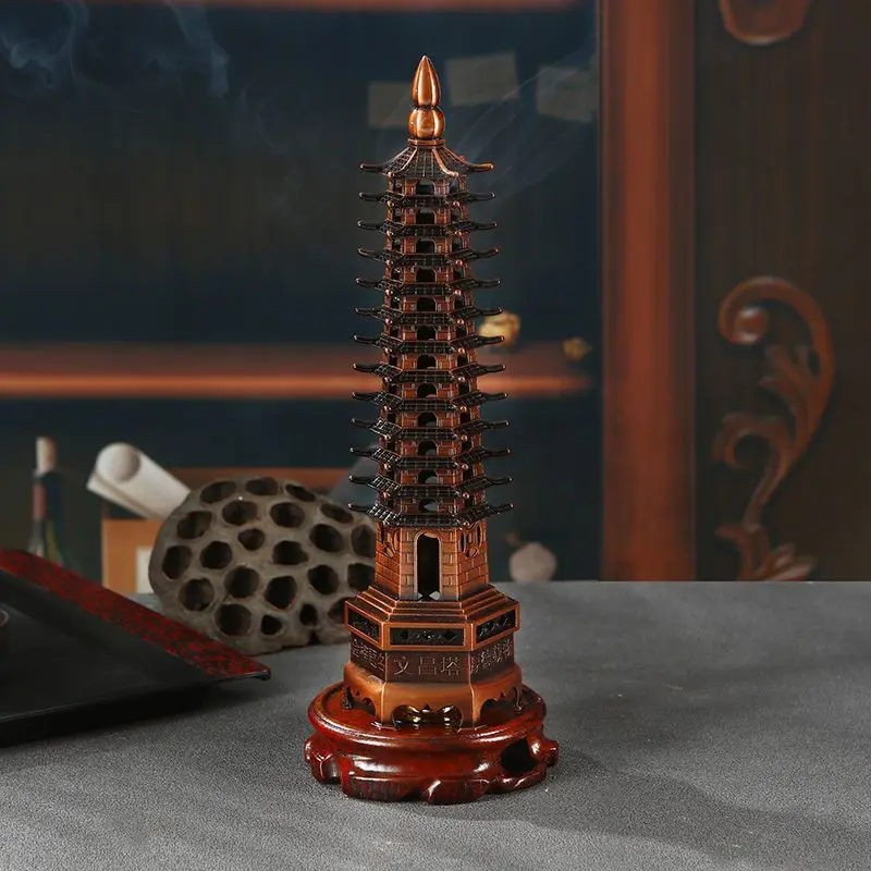 Wenchang Tower Line Incense Burner Household Indoor Vertical Incense Insertion Seat Home Antique Incense Burner Decoration ZE572