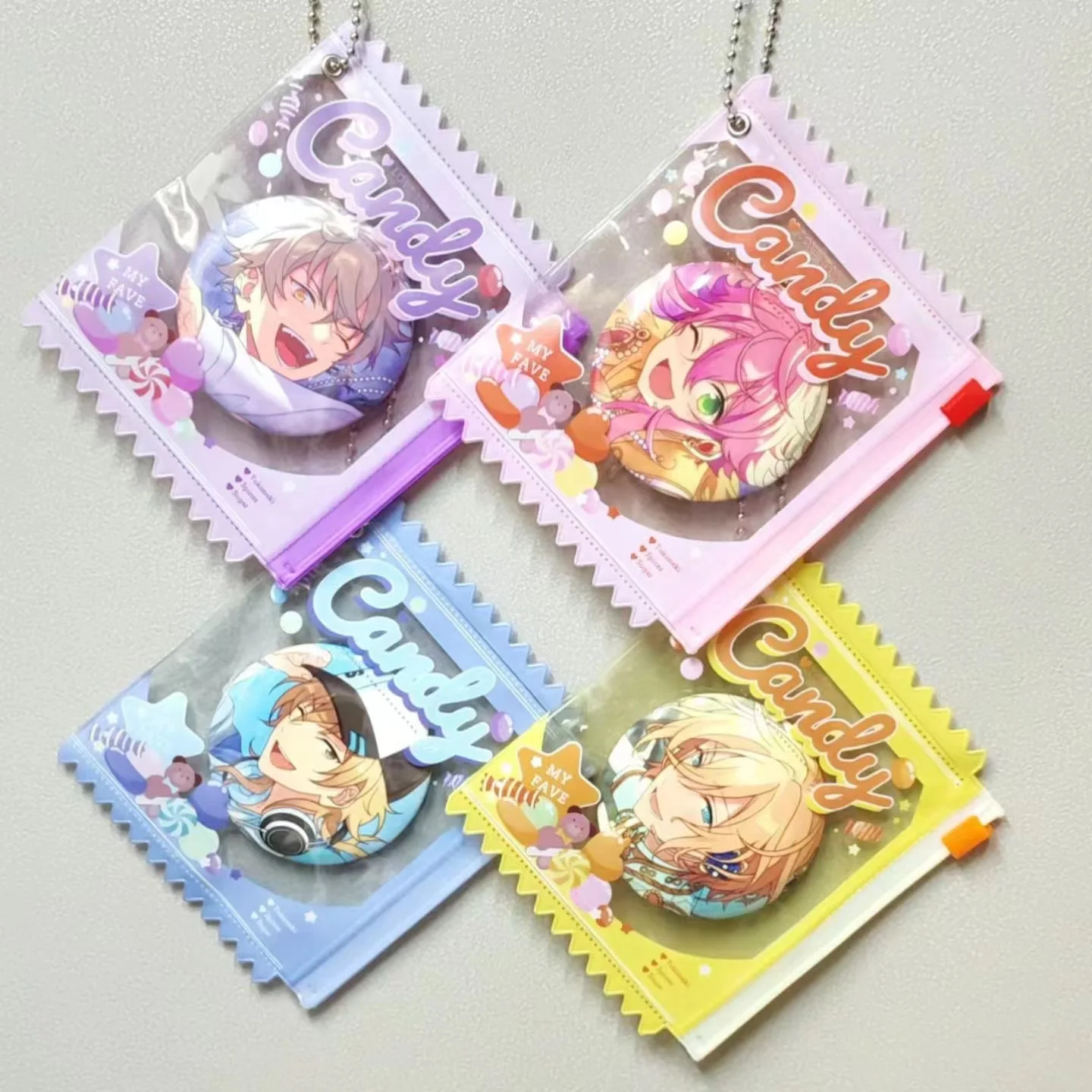 5Pcs/Set Cartoon Ita Bag Pins Badge Protector Case for 58mm 75mm Anime Badges Decoration Bag Accessories Pin Case birthday gift