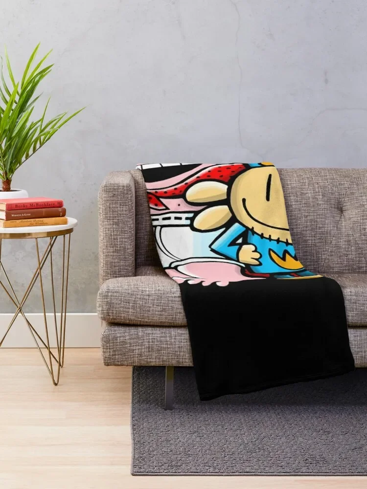 Mens Funny Captain Underpants Throw Blanket Soft Plush Plaid cosplay anime Multi-Purpose Plaid Blankets