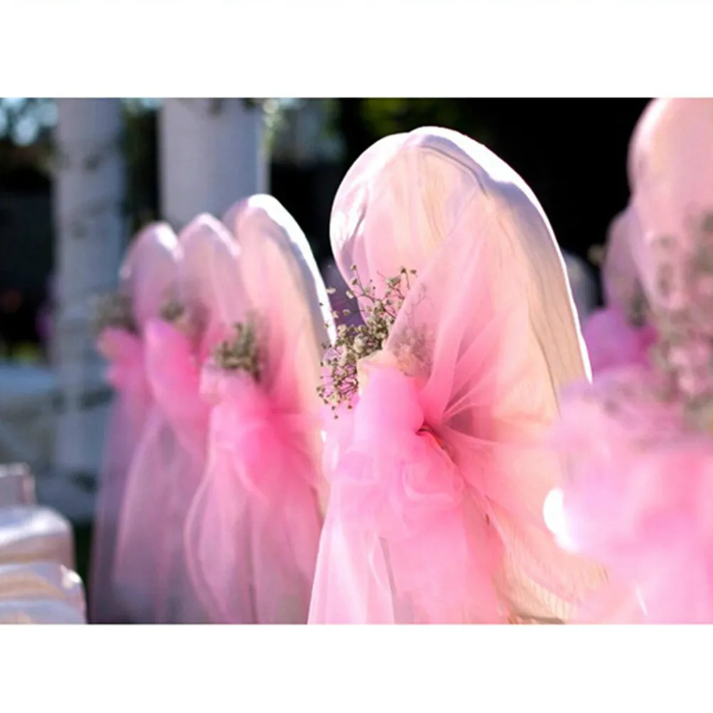 900M X 48Cm Finest Organza Fabric Roll for Wedding Party Home Car Decoration Bows Tails Swags Draping Bed Canopy Luxury Gift