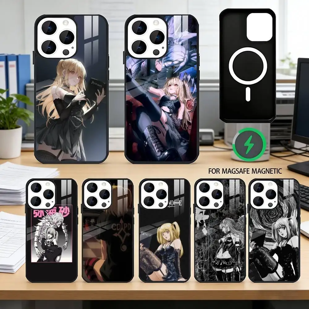 

D-Death N-Note Misa Phone Case For iPhone17,16,15,14,13,12,11 Plus,Pro Magnetic For Magsafe Wireless Charging