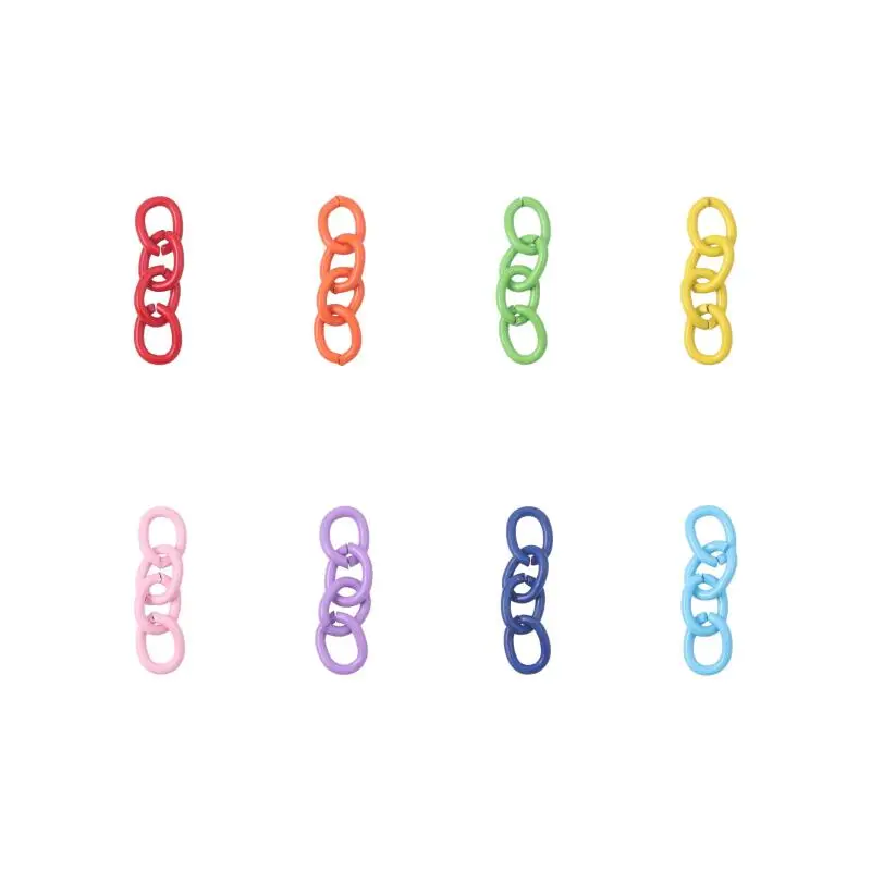 50-600Pcs Iron Jewelry Extension Chains, 2.5-5cm Multicolor Link Chain Assortment for DIY Necklace Bracelet Making