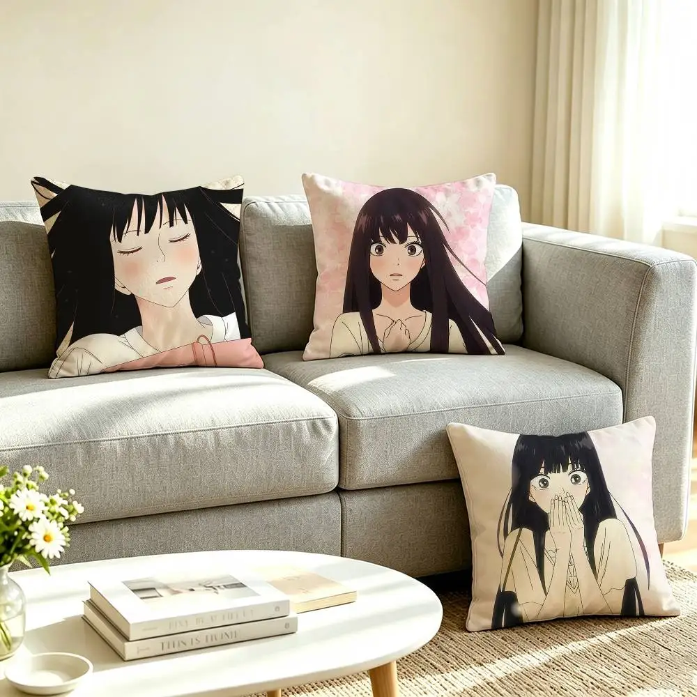 S-Sawako Kuronuma Kimi ni Todoke  Square Double-Sided printed Pillow Case Bedroom Bedside Pillow Sofa Cushion Cover