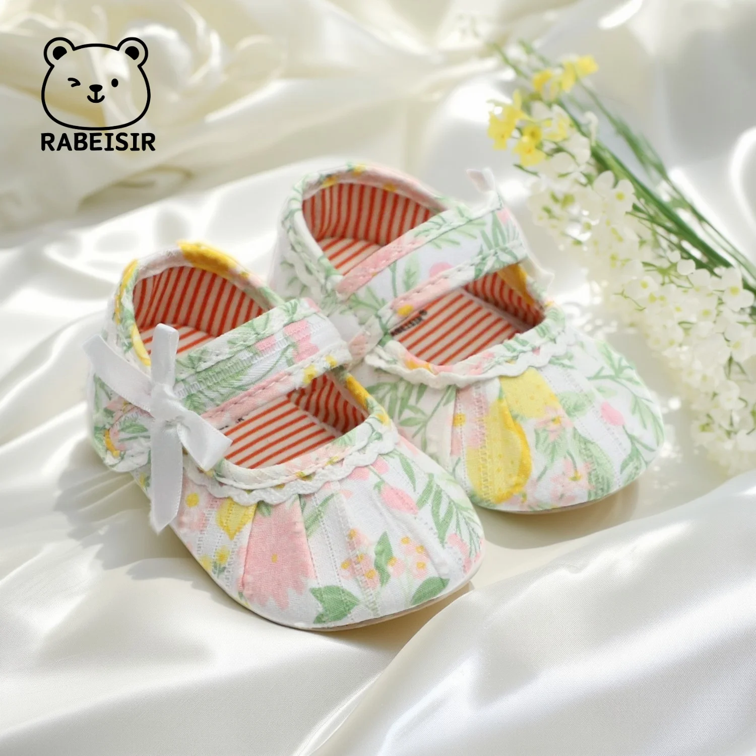 

Детская обувь для малышей, предшаговые туфли для маленьких девочек, туфли Мэри Джейн на плоской подошве с цветочным узором, милые и модные, для дома и вечеринки, круглый год