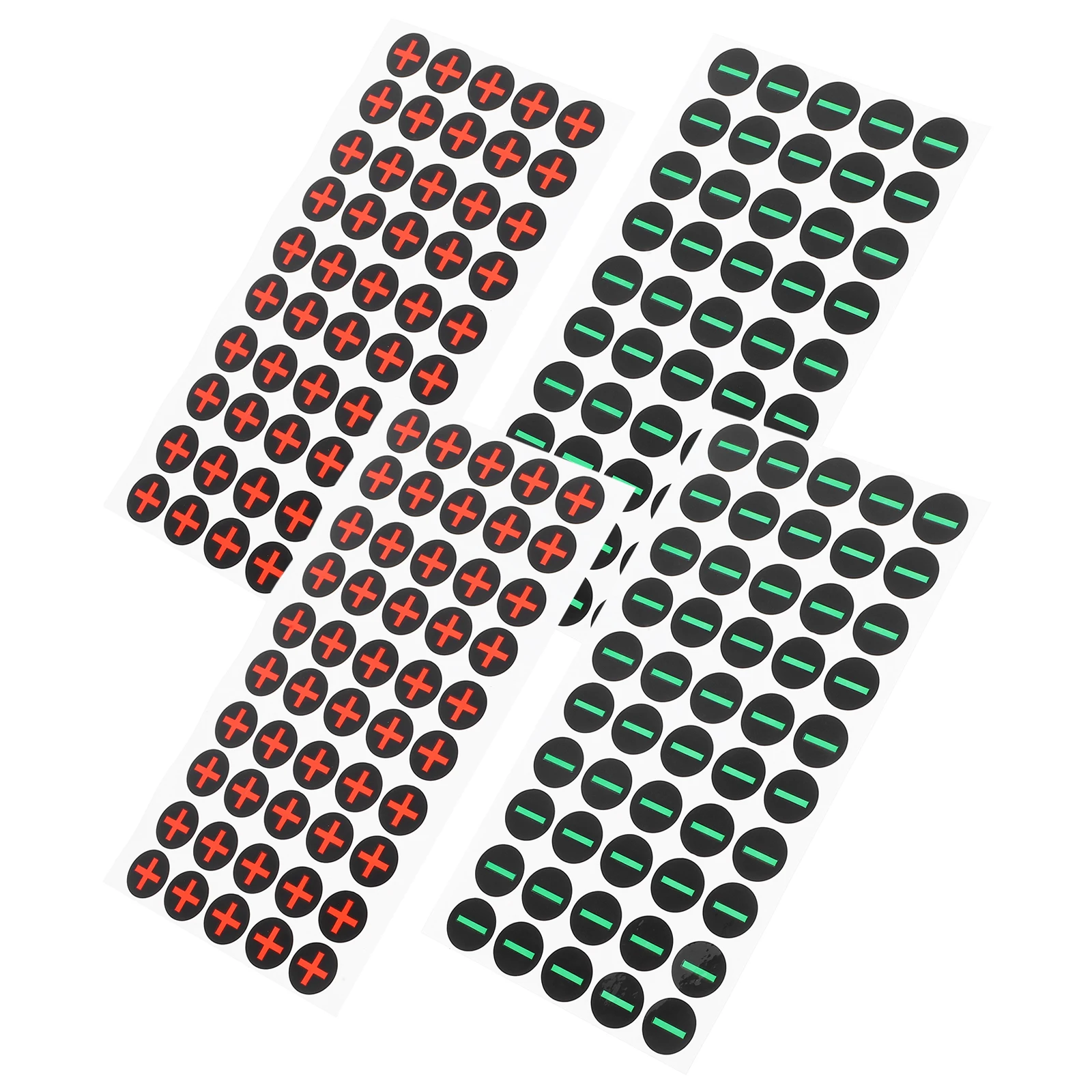 4 Sheets Safety Polarity Stickers Waterproof Self Adhesive Warning Labels Clear Polarity Marking Electrical Panels