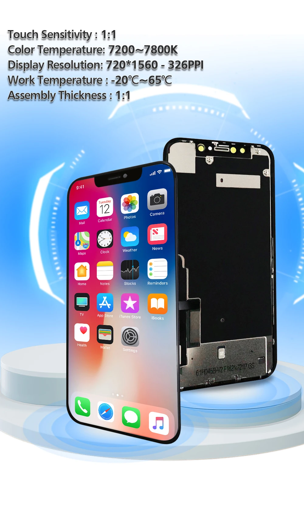 Großhandel AAA+++ LCD-Display für iPhone 16 16E Touchscreen-Digitizer-Baugruppe Ersatz 16 Plus 16 Pro Max Pantalla Fabrik – Detail 2