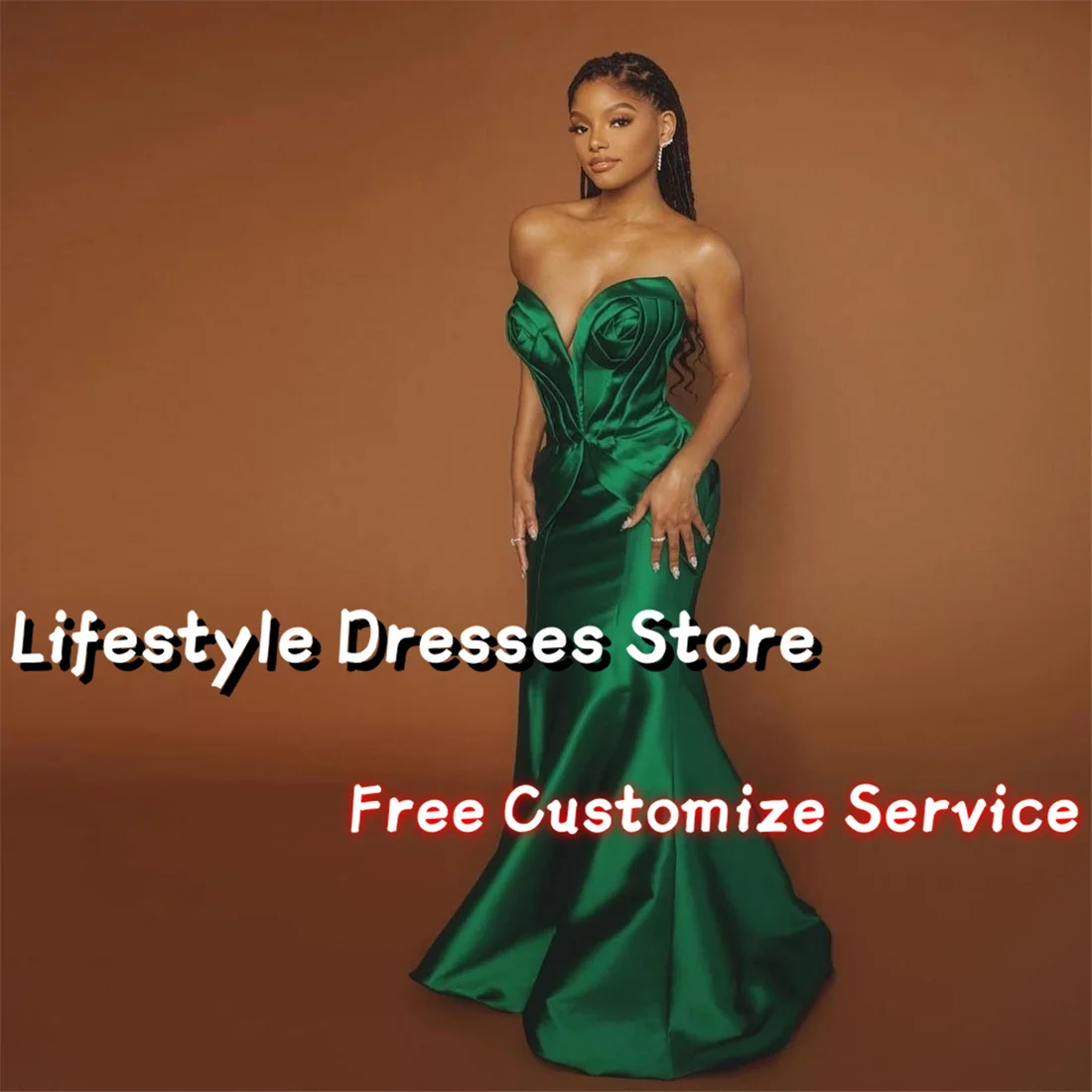 

Sweetheart Mermaid Soft Satin Green Noble Evening Dresses For Special Occasion 2024 Sexy Sleeveless Celebrity Wedding Party Gown