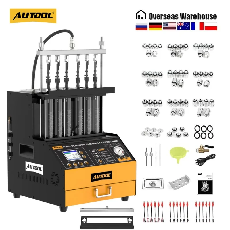 

AUTOOL Ultrasonic Fuel Injector Cleaner Tester for GDI, PIEZO, EFI, FSI Injectors CT500 Car Fuel Injectors Cleaner Kit Tool 12V/70V/120V