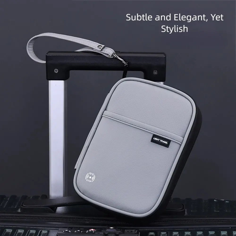 متعددة الوظائف RFID حجب حامل جواز السفر مقاوم للماء المحمولة بطاقات الائتمان الهوية حقيبة مضادة للسرقة حقيبة جواز السفر الأعمال #4