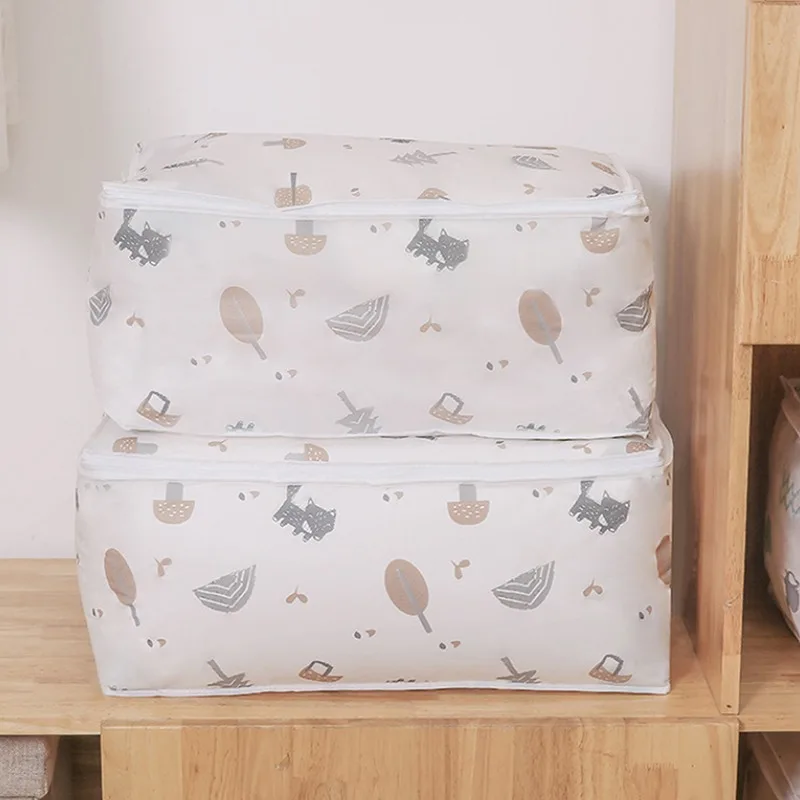 

Foldable Storage Bag Clothes Blanket Quilt Closet Sweater Organizer Box Pouches Fashion Sale Clothes Cabinet Organizer 2 Size