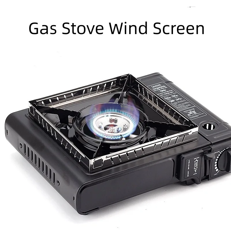 Outdoor Gas Stove Wind Screen Energy Saving Anti-rust Stainless Steel Camping Burner Windshield BBQ Hiking Camping Equipment