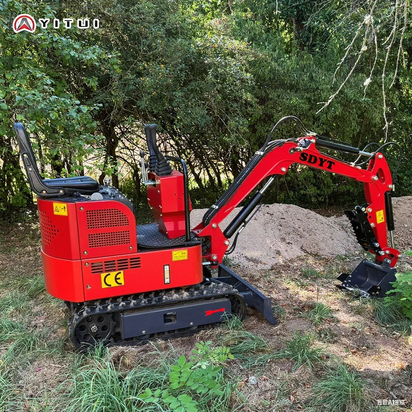 Miniexcavadora 1,5 1,8 toneladas, motor Kubota personalizado de granja y Orcha, miniexcavadora sobre orugas Euro 5, compatible con estándares CE EPA