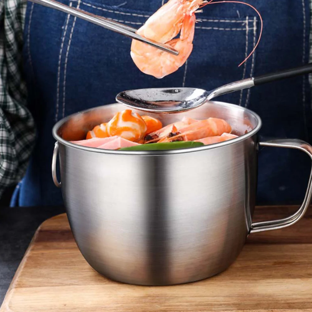 

1pc Stainless Steel Heat Resistant Soup Bowl With Silicone Lid Steam Release Handle For Office Camping Travel Food Container
