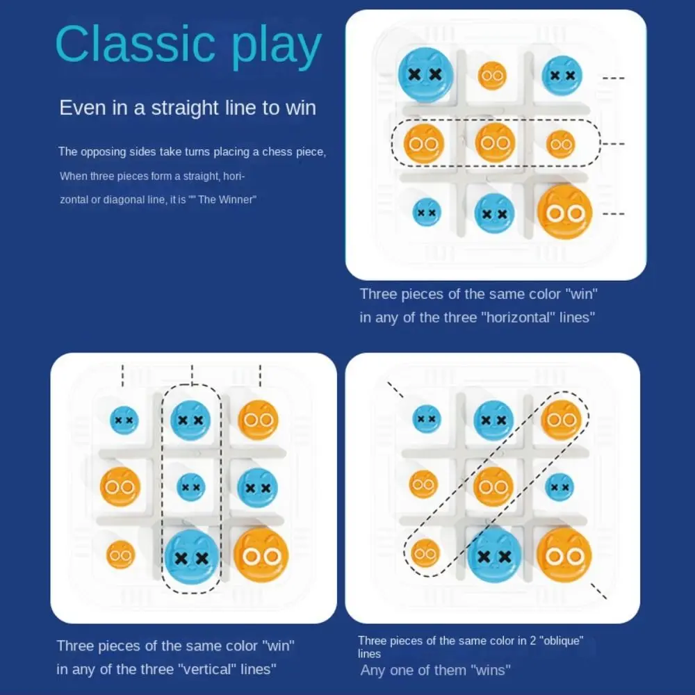 

Noughts and Crosses Tac Toe Games Developing Intelligent Montessori Handheld Bolt Game 2 Players Educational Puzzle Table Game