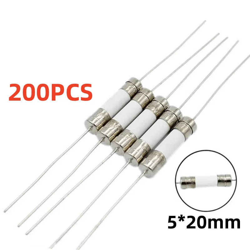 

200PCS 5*20mm Fast Break Ceramic Fuse Slow Blow Tube Fuse With a pin 5X20MM 250V 0.5A 1A 2A 3A 4A 5A 6A 7A 8A 10A 12A 15A 20A