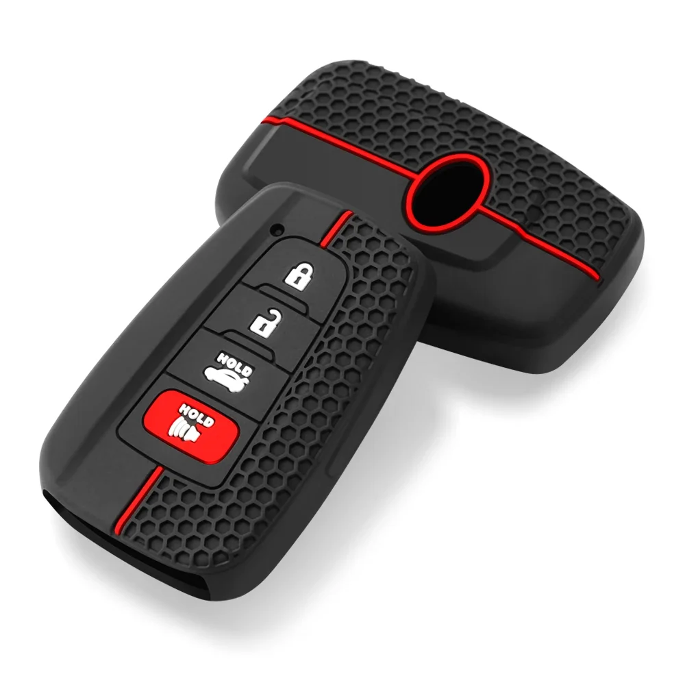 Obudowa breloczka na klucze etui na pilota z gładkim silikonem pasuje do klucz akcesoriów samochodu Toyota Rav4 Corolla Camry Avalon